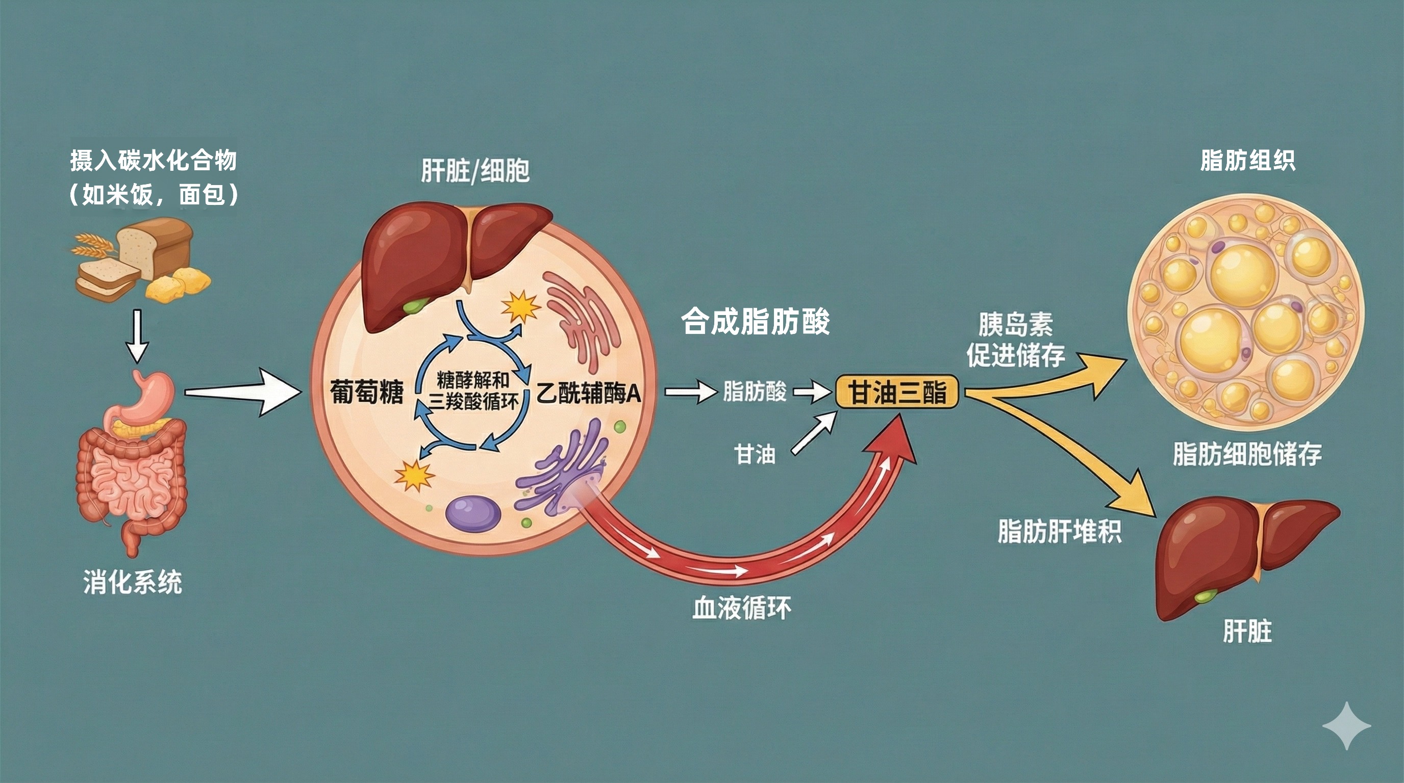 碳水化合物转化成脂肪